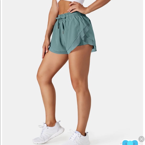 HALARA | Shorts | Halara Drawstring Shorts In Blue Spruce | Poshmark